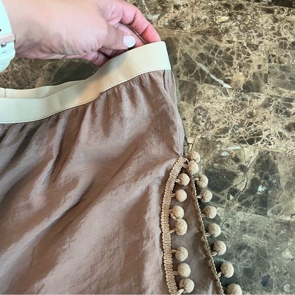 SHEIN Tassel Trim Slit Hem Wide Leg Pants Size 1XL​​ Gypsie Bohemian - Picture 9 of 11